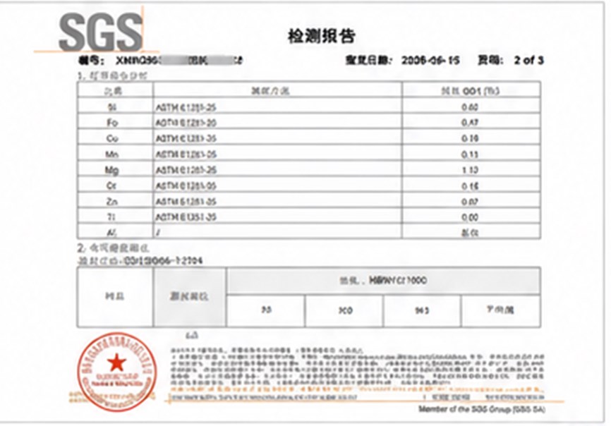 SGS 检测报告 / SGS Testing Report